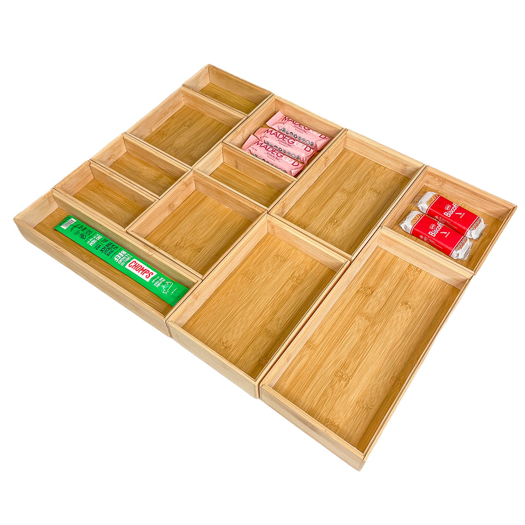 Bamboo Stackable Drawer Organizer